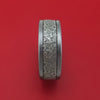 Tantalum and Moon Rock Textured 14K White Gold Ring by Ammara Stone