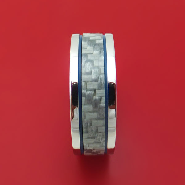 Cobalt Chrome and Carbon Fiber Ring with Cerakote Custom Made