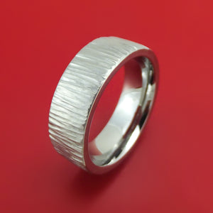 Titanium Tree Bark Finish Ring Custom Made
