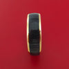 14k Yellow Gold Ring with Hardwood Inlay Custom Made Band