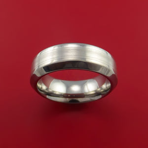 Titanium and Platinum Custom Inlay Ring