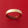 14k Rose Gold Ring with Interior Hardwood Sleeve Custom Made Band