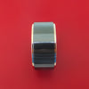 Black Zirconium Ring with 14K Rose Gold Edges Custom Made Band