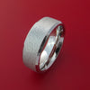 Titanium Ring with Unique Angle Stone Finish Custom Made Band