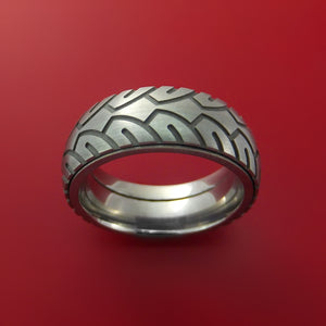 Titanium Bicycle Tire Tread Spinner Ring Custom Made Band