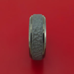 Tantalum Hammered Band Custom Made Ring by Benchmark
