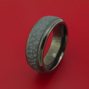 Tantalum Hammered Band Custom Made Ring by Benchmark