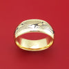 14K Gold Ring with Mokume Inlay Custom Made Band