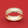14K Gold Ring with Gold Braided Inlays Custom Made