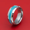 Tungsten Ring with Opal Inlay Custom Made
