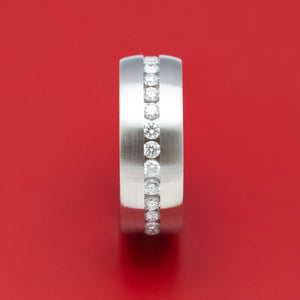 Cobalt Chrome Eternity Lab Diamond Ring