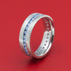 14K Gold and Denim Sapphire Eternity Ring Custom Made