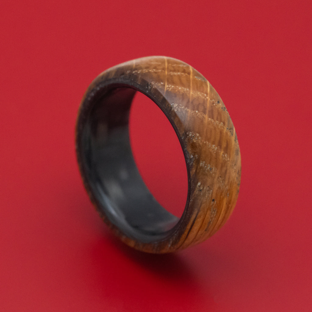 Carbon Fiber and Whiskey Barrel Wood Ring