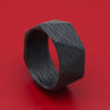 Faceted Side-Cut Carbon Fiber Ring