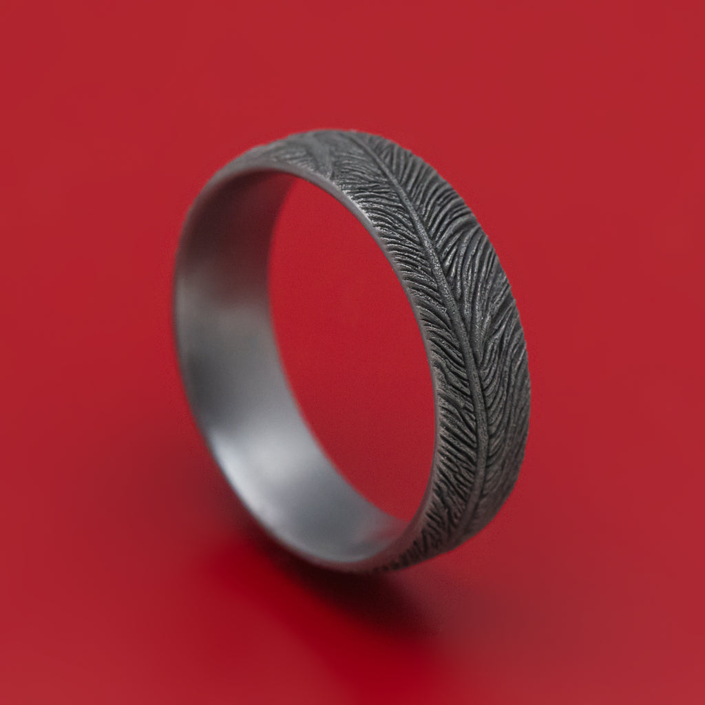 Tantalum Feather Design Ring