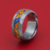 Tantalum and Dichrolam Inlay Ring Custom Made Band