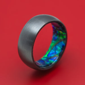 Black Zirconium and Dichrolam Sleeve Ring Custom Made Band