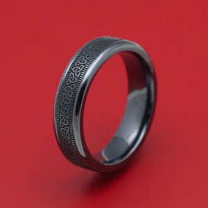 Black Titanium Celtic Knot Ring