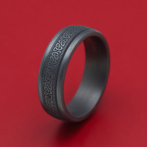 Darkened Tantalum Ring with Celtic Love Knot Design