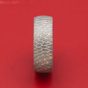 Superconductor Men's Ring Custom Made Titanium-Niobium And Copper Band