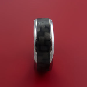 Titanium Ring with Carbon Fiber Inlay Custom Made Band