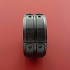 Wide Black Zirconium Ring with Industrial Segmented Groove Inlay Custom Made Band