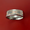 Titanium Ring with Infinity Milled Celtic Design and 14k Rose Gold Inlays Custom Made Band