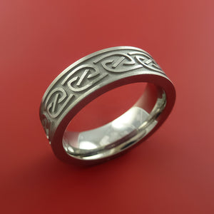Titanium Celtic Band Narrow Infinity Symbolic Wedding Ring Custom Made