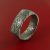 Damascus Steel Square Band Pattern Ring Genuine Craftsmanship