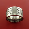 Titanium Ring with Infinity Knot Milled Celtic Design Inlay Custom Made Band