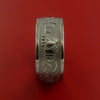 Titanium Ring with Claddagh Milled Celtic Design Inlay Custom Made Band