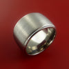Titanium Wide Band Engagement Ring CLASSIC Made to Any Sizing and Finish 3-22