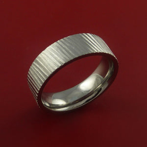 Titanium Rifling Carved Band Custom Rings Made to Any Sizing and Finish 3-22