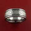 Titanium Ring with Infinity Milled Celtic Design and Cerakote Inlays Custom Made Band