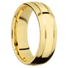 14K Yellow Gold + Polish , Satin Finish