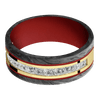 10K Yellow Gold + Polish Finish + USMC Red