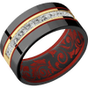 10K Yellow Gold + Polish Finish + Red Apple