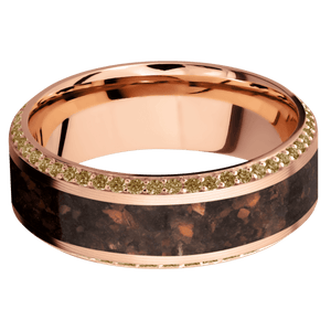 14K Rose Gold + Machine , Polish Finish