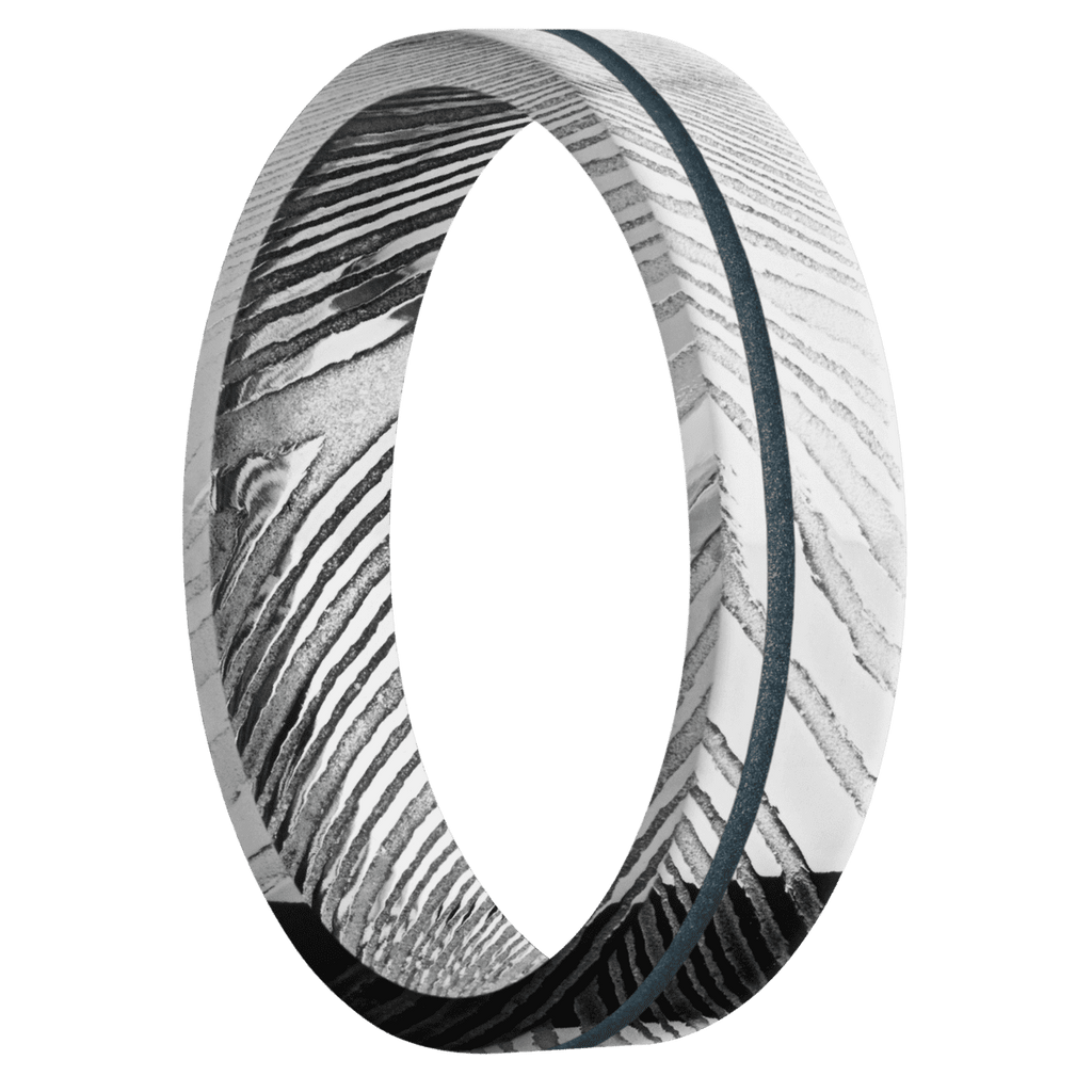 Damascus + Polish Finish