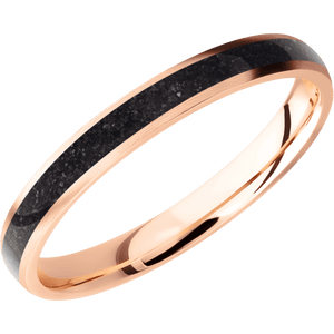 14K Rose Gold + Satin Finish