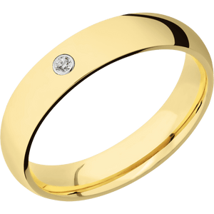 14K Yellow Gold + Polish Finish