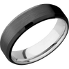 Zirconium + Satin , Polish Finish + 10K White Gold