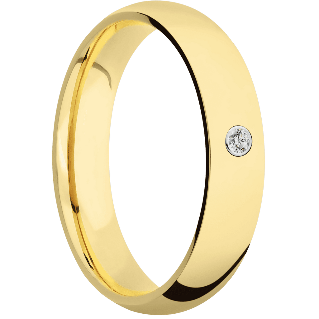 14K Yellow Gold + Polish Finish