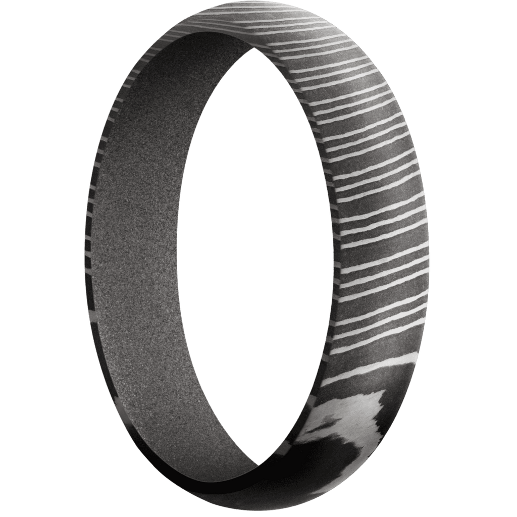 Damascus + Acid Finish + Gun Metal Grey