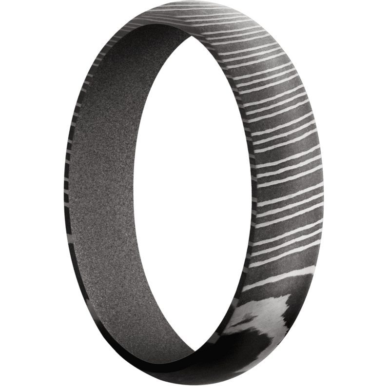 Damascus + Acid Finish + Gun Metal Grey