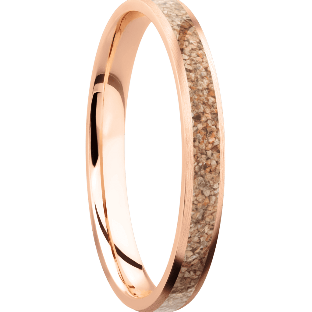 14K Rose Gold + Satin Finish