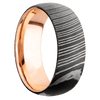 Damascus + Acid Finish + 14K Rose Gold
