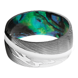 Damascus + Polish Finish + Abalone