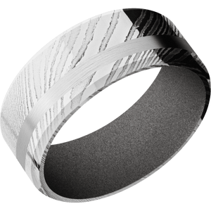 Damascus + Polish Finish + Gun Metal Grey