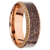 14K Rose Gold + Machine , Polish Finish